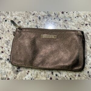 Tiffany & Co. Leather Shimmer Zipper Clutch Pouch Wallet